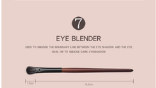 Load image into Gallery viewer, Eye Makeup Brushes Set Wooden Handle Brush Set (7 piece collection with bag)