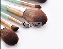 Load image into Gallery viewer, Spring Green Brush Set (13 piece brush collection with bag)