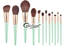 Load image into Gallery viewer, Spring Green Brush Set (13 piece brush collection with bag)