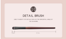 Load image into Gallery viewer, Eye Makeup Brushes Set Wooden Handle Brush Set (7 piece collection with bag)
