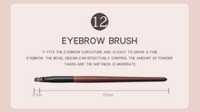 Load image into Gallery viewer, Eye Makeup Brushes Set Wooden Handle Brush Set (7 piece collection with bag)
