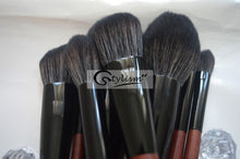 Load image into Gallery viewer, Wooden Handle Synthetic Brush Set (12 piece collection with bag)