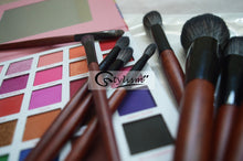 Load image into Gallery viewer, Wooden Handle Synthetic Brush Set (12 piece collection with bag)