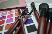 Load image into Gallery viewer, Eye Makeup Brushes Set Wooden Handle Brush Set (7 piece collection with bag)