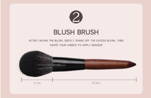 Load image into Gallery viewer, Face Brushes Set Wooden Handle Brush Set (5 piece collection with bag)