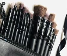 Load image into Gallery viewer, Black Jade Brush Set (15 piece brush collection with bag)