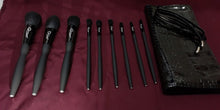 Load image into Gallery viewer, Stylism Signature Obsidian Black Brush Set(9 piece Brush collection with bag)