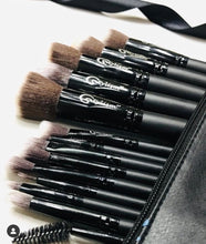 Load image into Gallery viewer, Black Jade Brush Set (15 piece brush collection with bag)